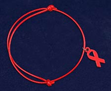 Red Ribbon Cord Bracelet